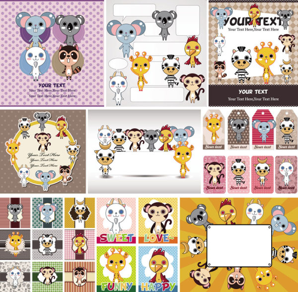 Cartoon illustrator of children 05 - vector material