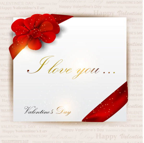 Beautiful Valentine card - vector material