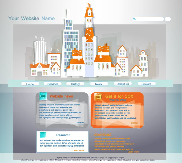 Cartoon construction paper-cut 01 - vector material