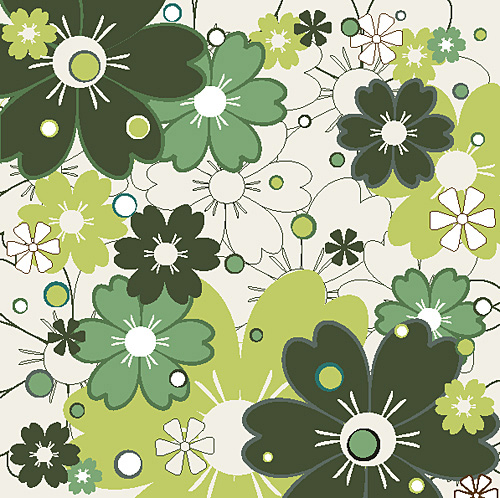 Flower patterns 01 - vector material