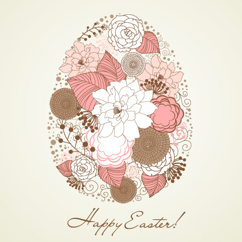 Hand-painted Easter pattern 04 - vector material
