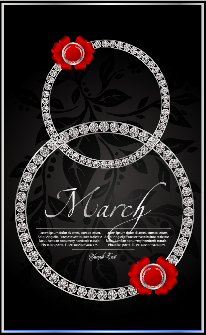 Women's Day delicate background 05 - vector material