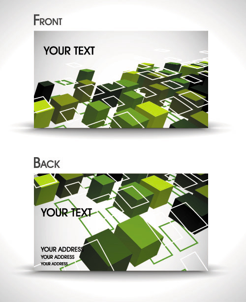Dynamic gorgeous card background 05 - vector material