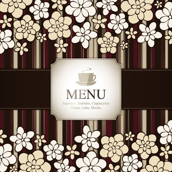 Prime pattern menu cover 04 - vector material