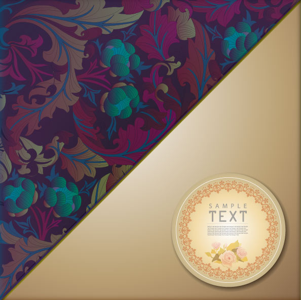 Classic pattern background 04 - vector