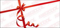 Red Ribbon bow vector packaging material
