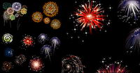 Colorful fireworks vector material