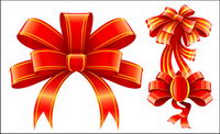 beautiful red ribbon vector
