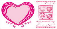 lovely heart-shaped vector material