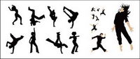 Dancing people vector material