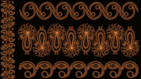 Orange lace vector material -1