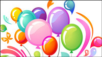 Multi colored balloons vector