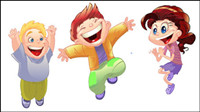 Cartoon children 01 - Vector