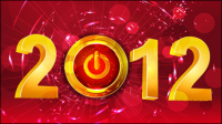 2012 WordArt 04 - vector material