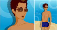 Vector material swimwear men