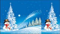 Christmas Snowman Snow Vector material