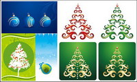 Christmas hanging ball, ribbon vector