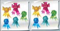 Ribbon badges vector