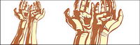 People hands vector material