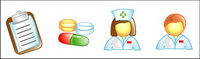 Doctors, nurses icon vector material