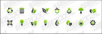 Green ash combination of simple icons