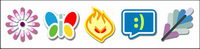 Colourful cartoon icon transparent PNG