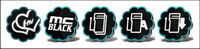 Mc Black flower-shaped computer icon png