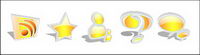 Crystal yellow cartoon computer icon png