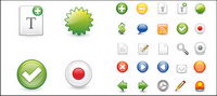 web2.0 web design icon vector commonly used material