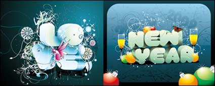 Three-dimensional character theme vector material