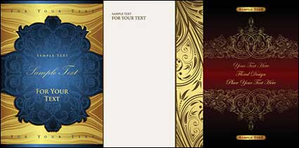 6 Continental gorgeous pattern vector material