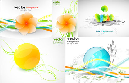Dynamic line shape of flowers Vector material