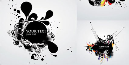 Vector background of the ink flow dynamic