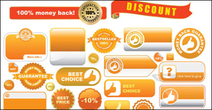 Vector label goods shopping