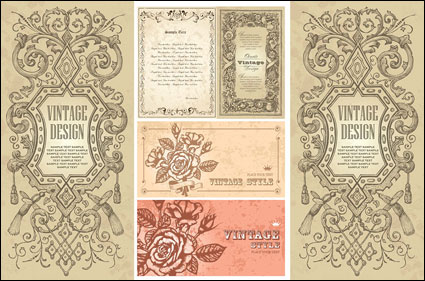 Classic lace flower pattern vector