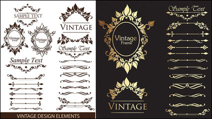 Gorgeous lace pattern vector material