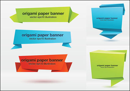 Banner origami effect