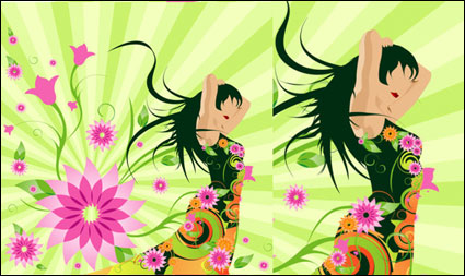 Flower girl - Vector