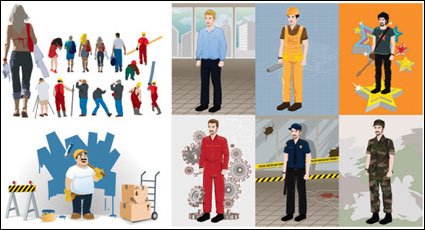 A variety of professional people