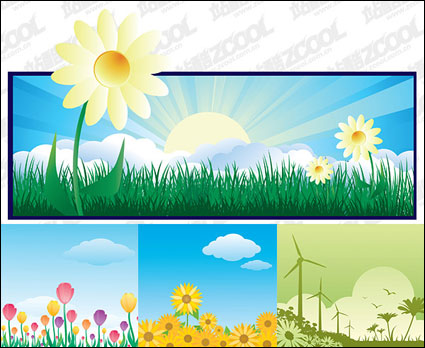 Beautiful flower theme illustration