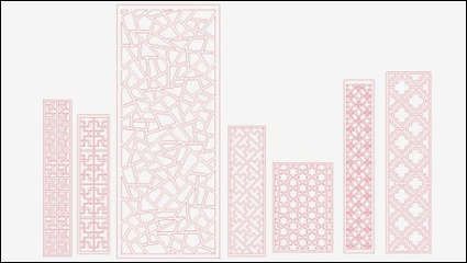 Mullion hook line vector material