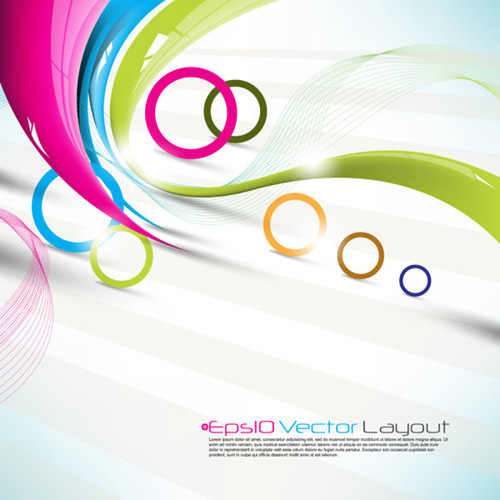 Beautiful colorful background 02-- vector material