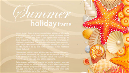 Exquisite cartoon ocean background 02-- vector material