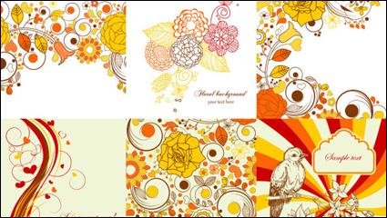 Exquisite hand-painted patterns 01 - Vector
