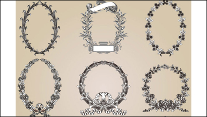 European-style lace pattern 03-- vector material