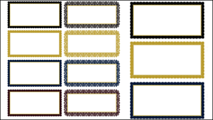 Certificate frame and badge accessories 03 - vector