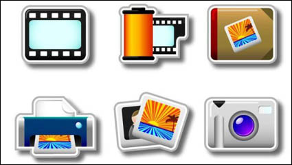 Photography product label vector