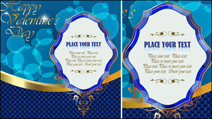 Beautiful holiday cards 03-- vector material