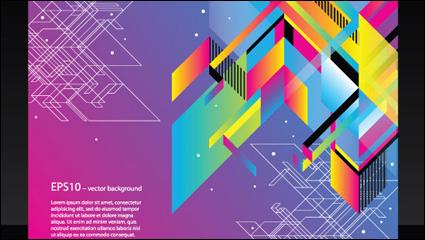 Fashion color block background vector material