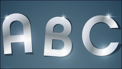 Star Paper-cut letters 03 - Vector material